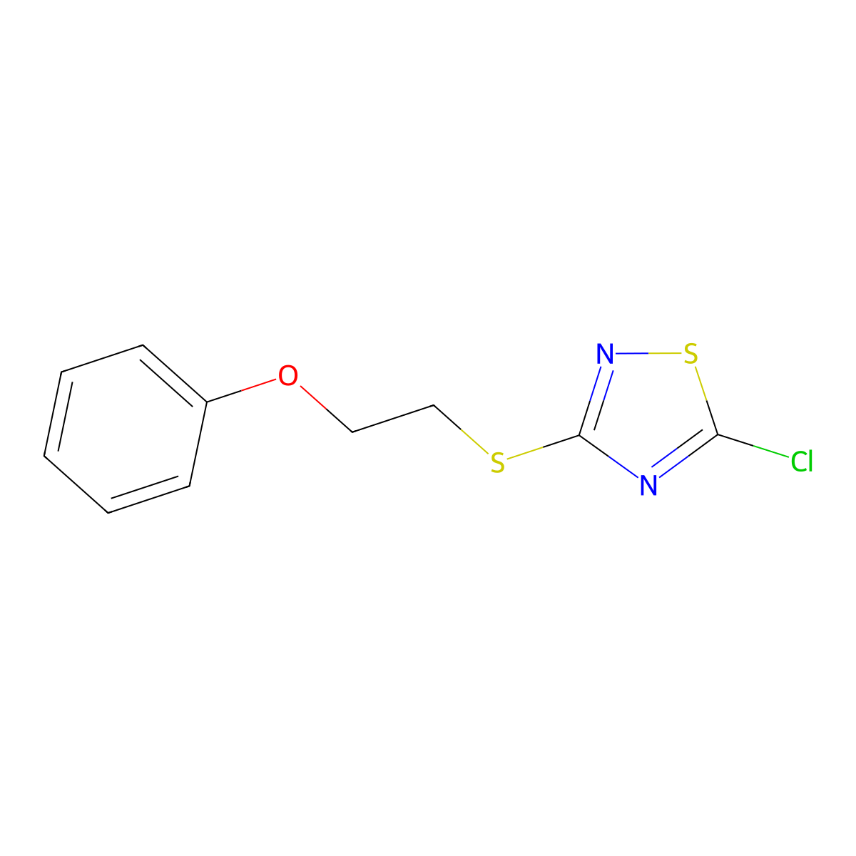 5-Chloro-3-[(2-phenoxyethyl)sulfanyl]-1,2,4-thiadiazole molecular structure, CAS 1326811-27-1