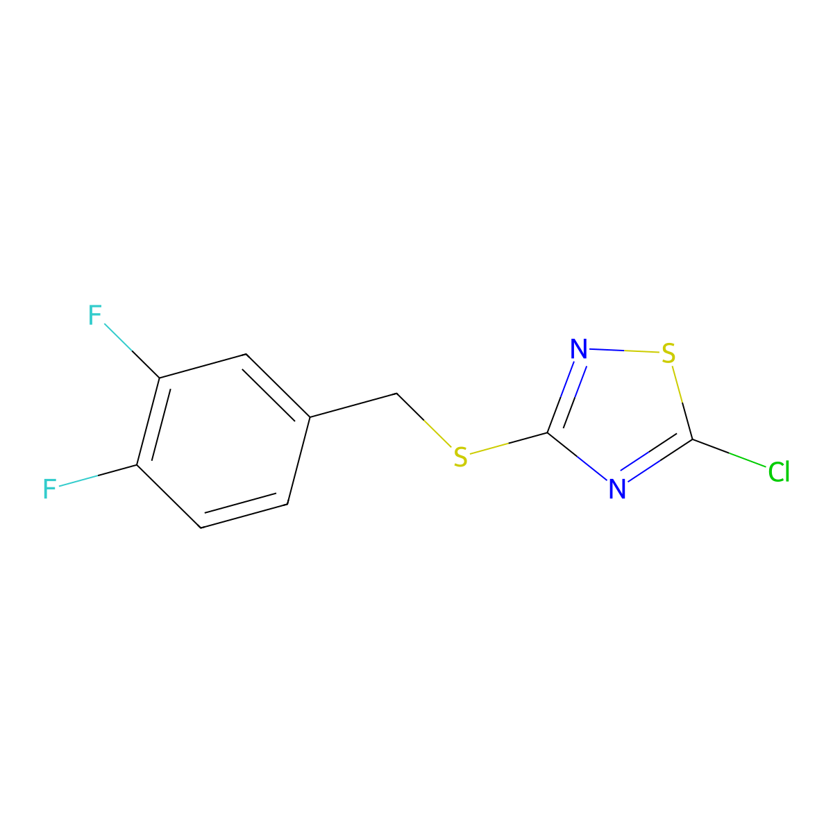 5-Chloro-3-{[(3,4-difluorophenyl)methyl]sulfanyl}-1,2,4-thiadiazole molecular structure, CAS 1326812-58-1