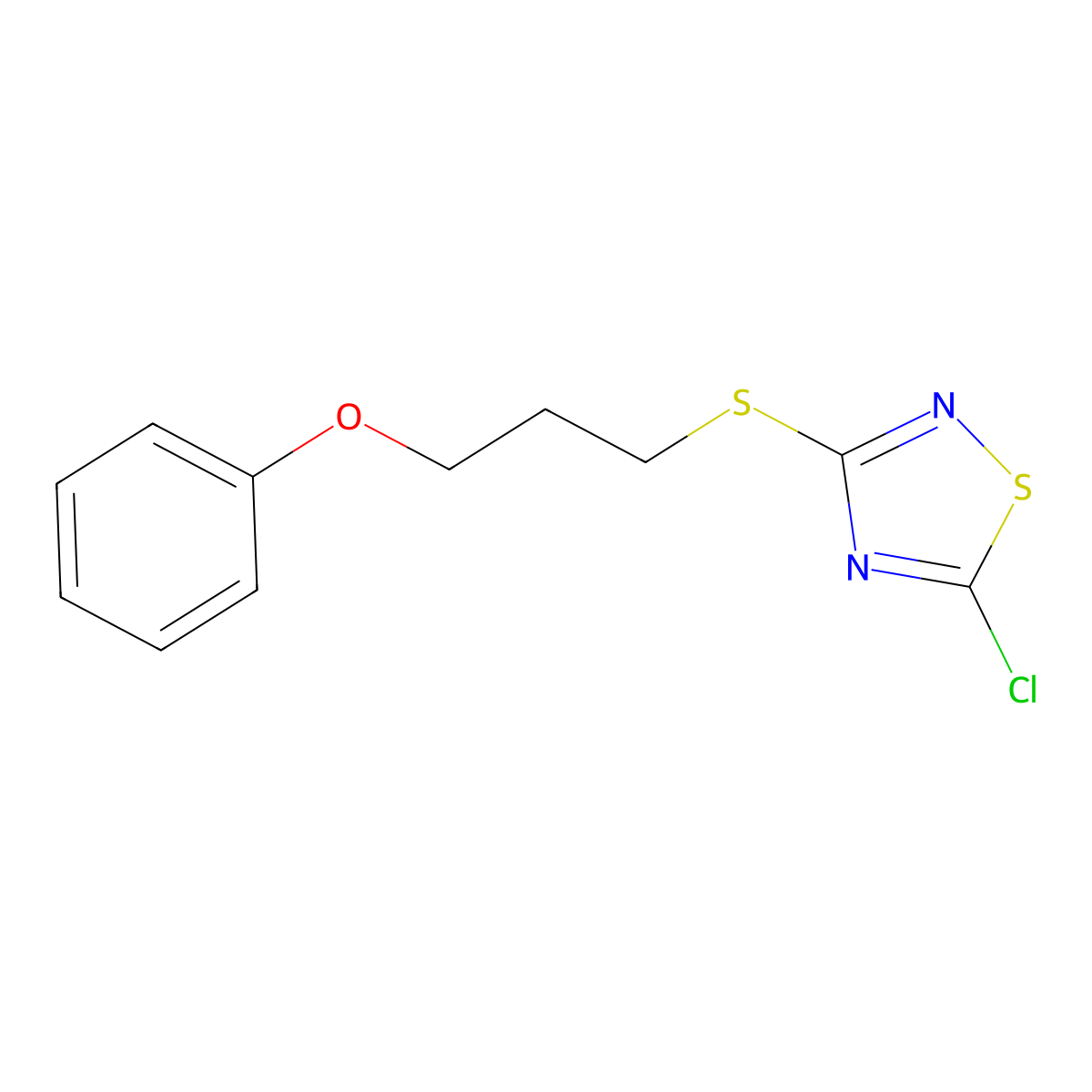 5-Chloro-3-[(3-phenoxypropyl)sulfanyl]-1,2,4-thiadiazole molecular structure, CAS 1326813-67-5