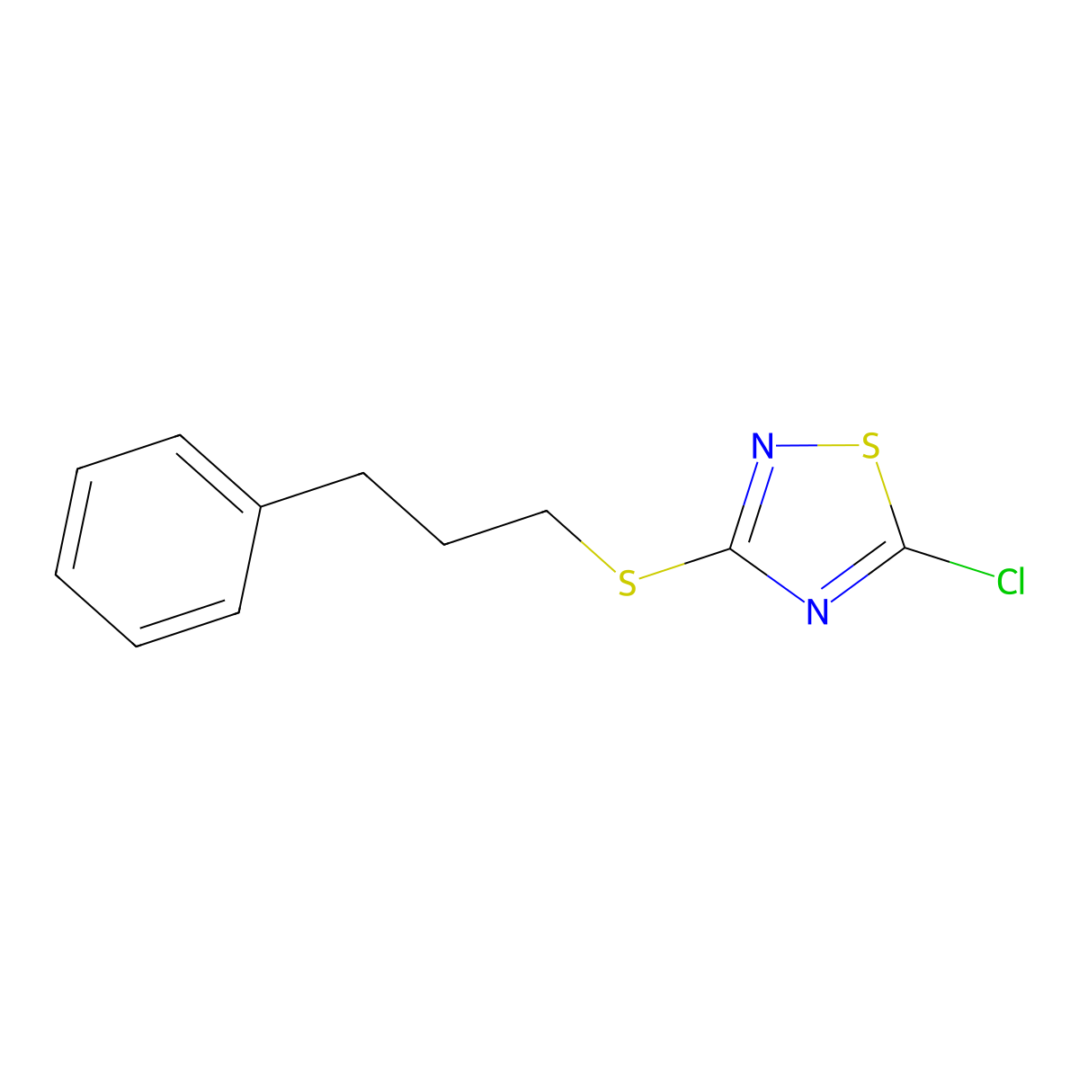 5-Chloro-3-[(3-phenylpropyl)sulfanyl]-1,2,4-thiadiazole molecular structure, CAS 1326813-92-6