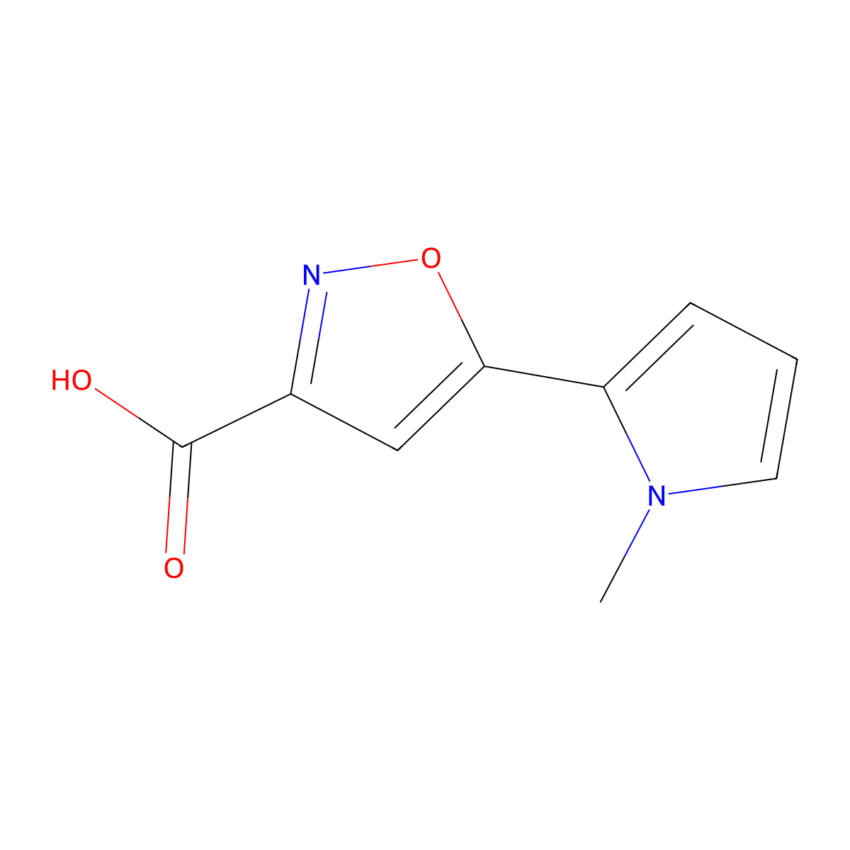 5-(1-Methyl-2-pyrrolyl)isoxazole-3-carboxylic Acid molecular structure, CAS 1326814-81-6