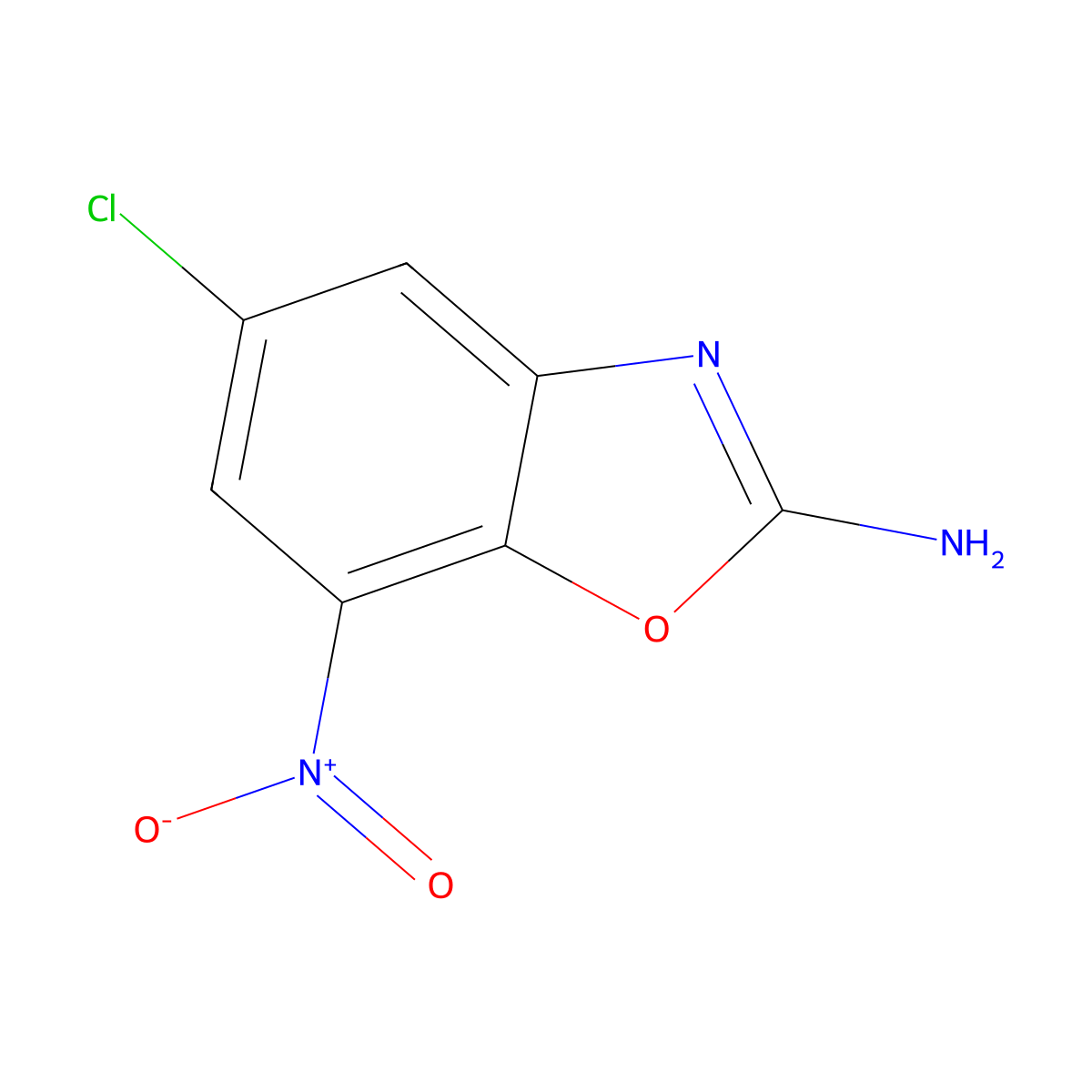 5-Chloro-7-nitro-1,3-benzoxazol-2-amine molecular structure, CAS 1326814-89-4