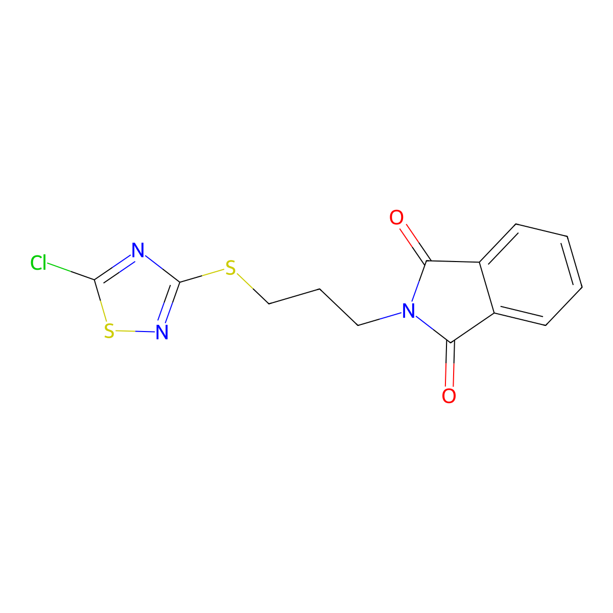 2-{3-[(5-Chloro-1,2,4-thiadiazol-3-yl)sulfanyl]propyl}-2,3-dihydro-1H-isoindole-1,3-dione molecular structure, CAS 1326815-16-0