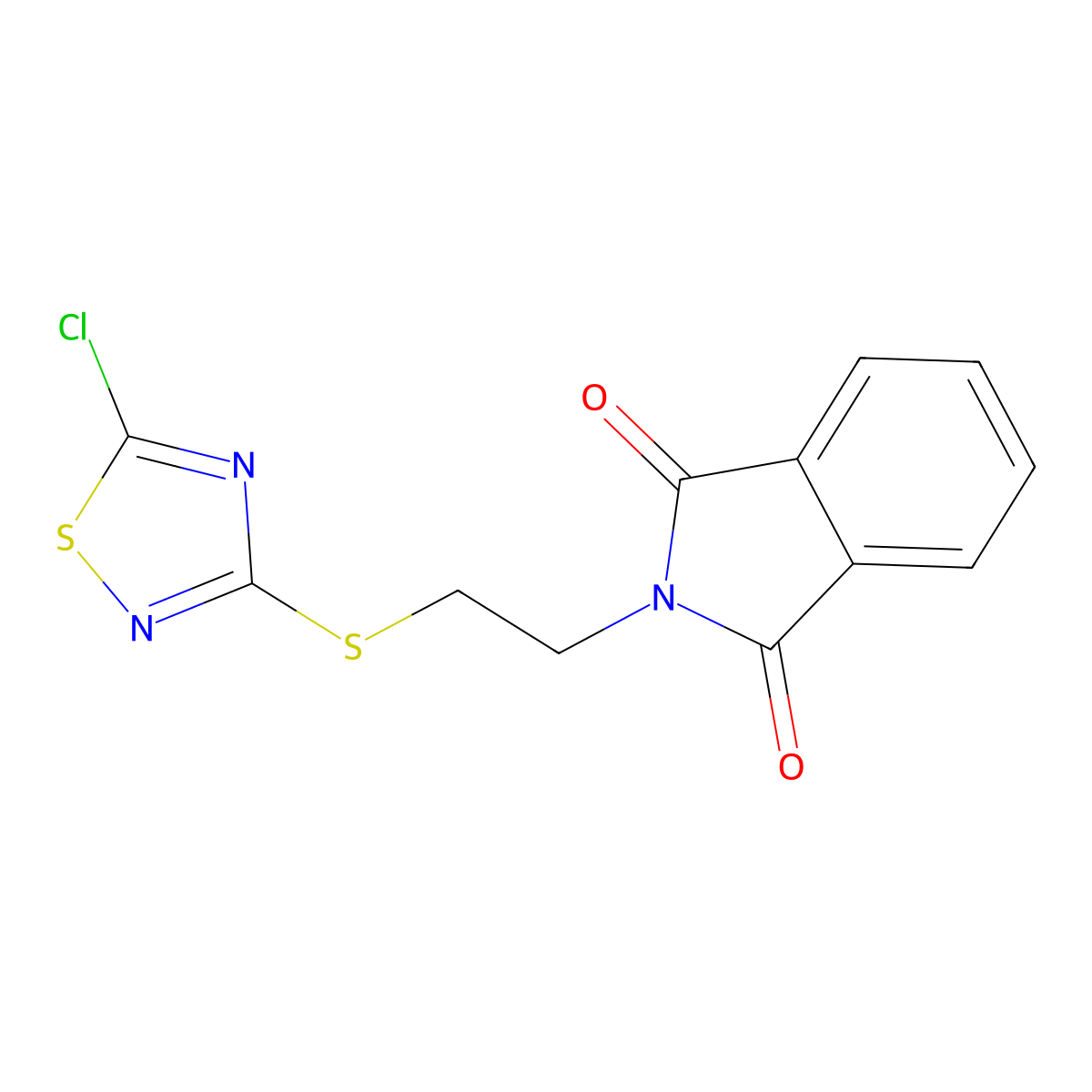 2-{2-[(5-Chloro-1,2,4-thiadiazol-3-yl)sulfanyl]ethyl}-2,3-dihydro-1H-isoindole-1,3-dione molecular structure, CAS 1326815-58-0