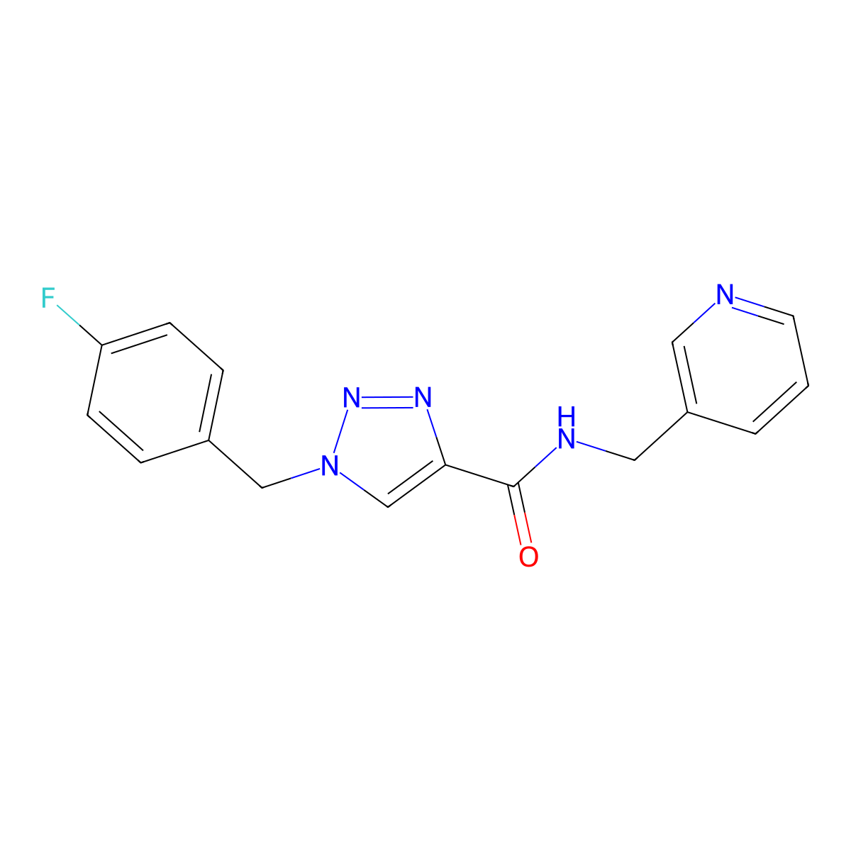 1-(4-fluorobenzyl)-N-(pyridin-3-ylmethyl)-1H-1,2,3-triazole-4-carboxamide molecular structure, CAS 1326817-92-8