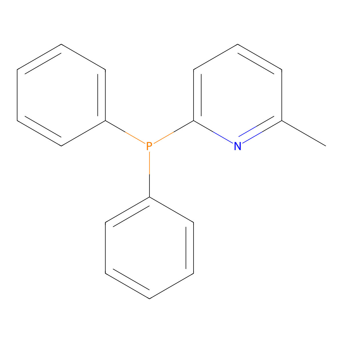 2-Diphenylphosphino-6-methylpyridine molecular structure, CAS 132682-77-0