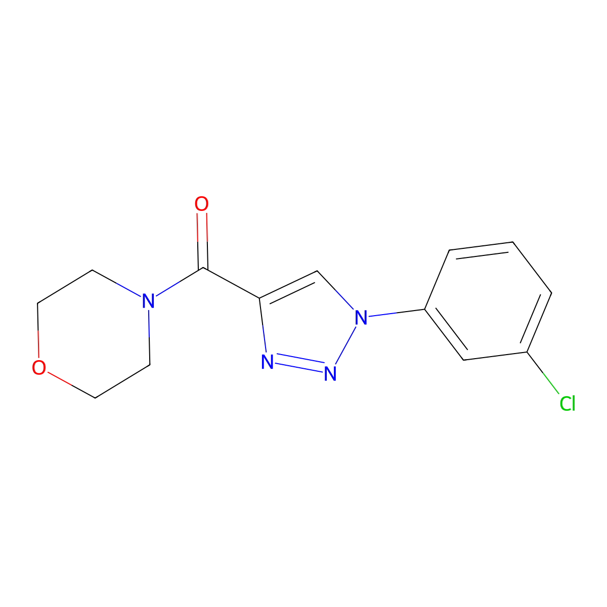[1-(3-chlorophenyl)-1H-1,2,3-triazol-4-yl](morpholin-4-yl)methanone molecular structure, CAS 1326820-96-5