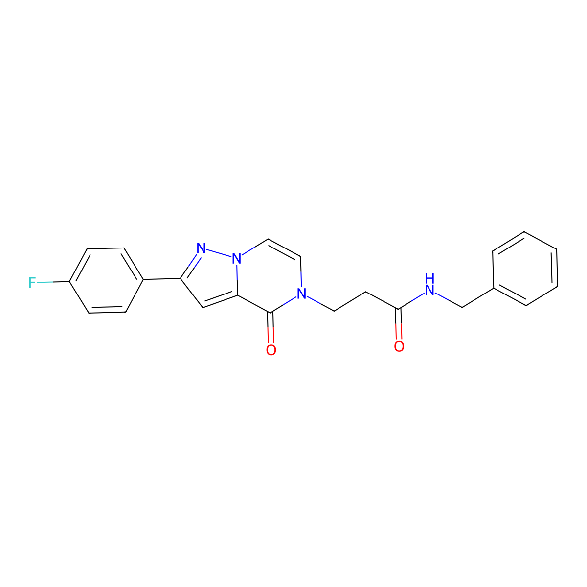 N-benzyl-3-[2-(4-fluorophenyl)-4-oxopyrazolo[1,5-a]pyrazin-5(4H)-yl]propanamide molecular structure, CAS 1326822-53-0
