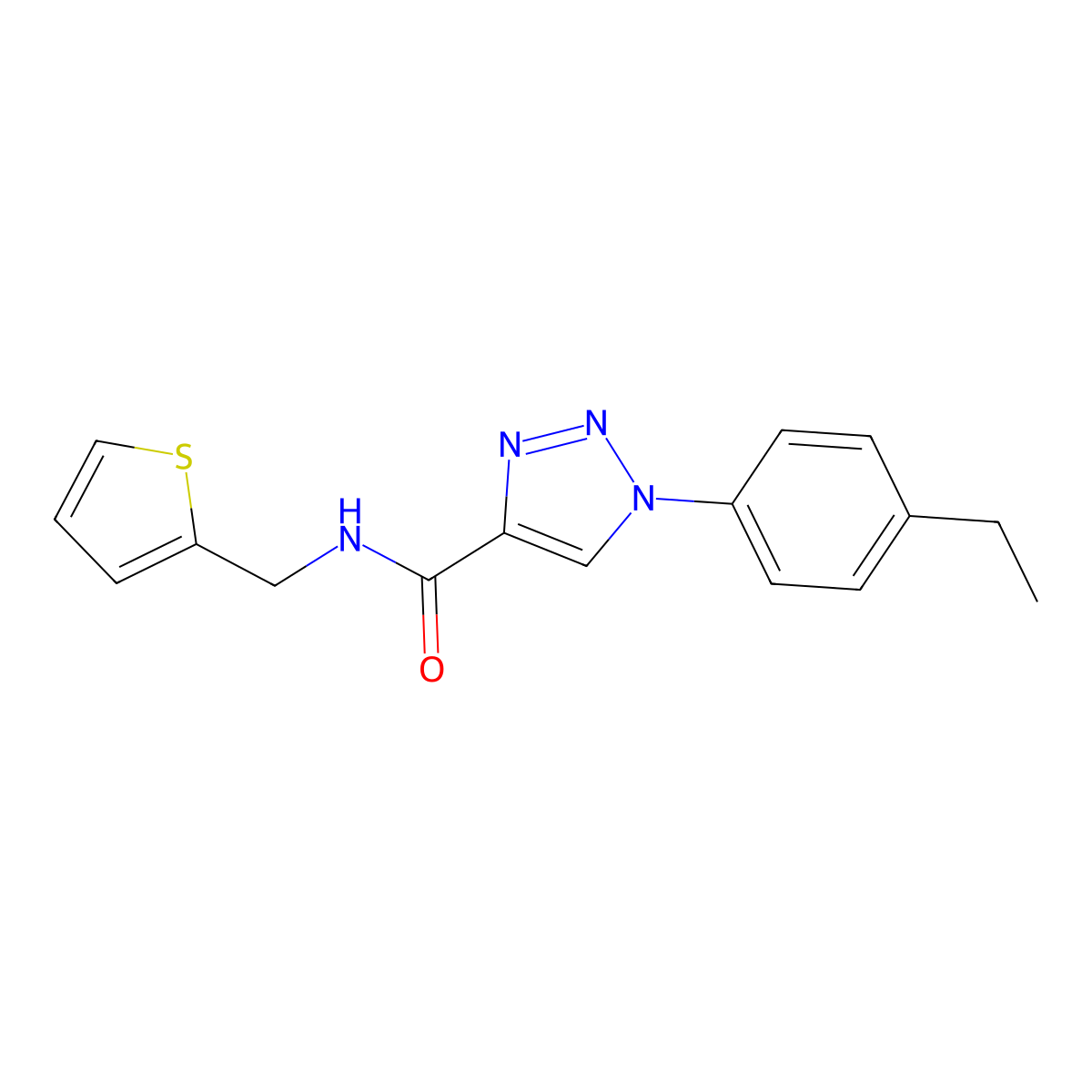 1-(4-ethylphenyl)-N-(thiophen-2-ylmethyl)-1H-1,2,3-triazole-4-carboxamide molecular structure, CAS 1326824-65-0