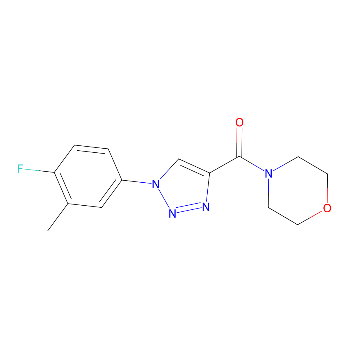 [1-(4-fluoro-3-methylphenyl)-1H-1,2,3-triazol-4-yl](morpholin-4-yl)methanone molecular structure, CAS 1326825-81-3