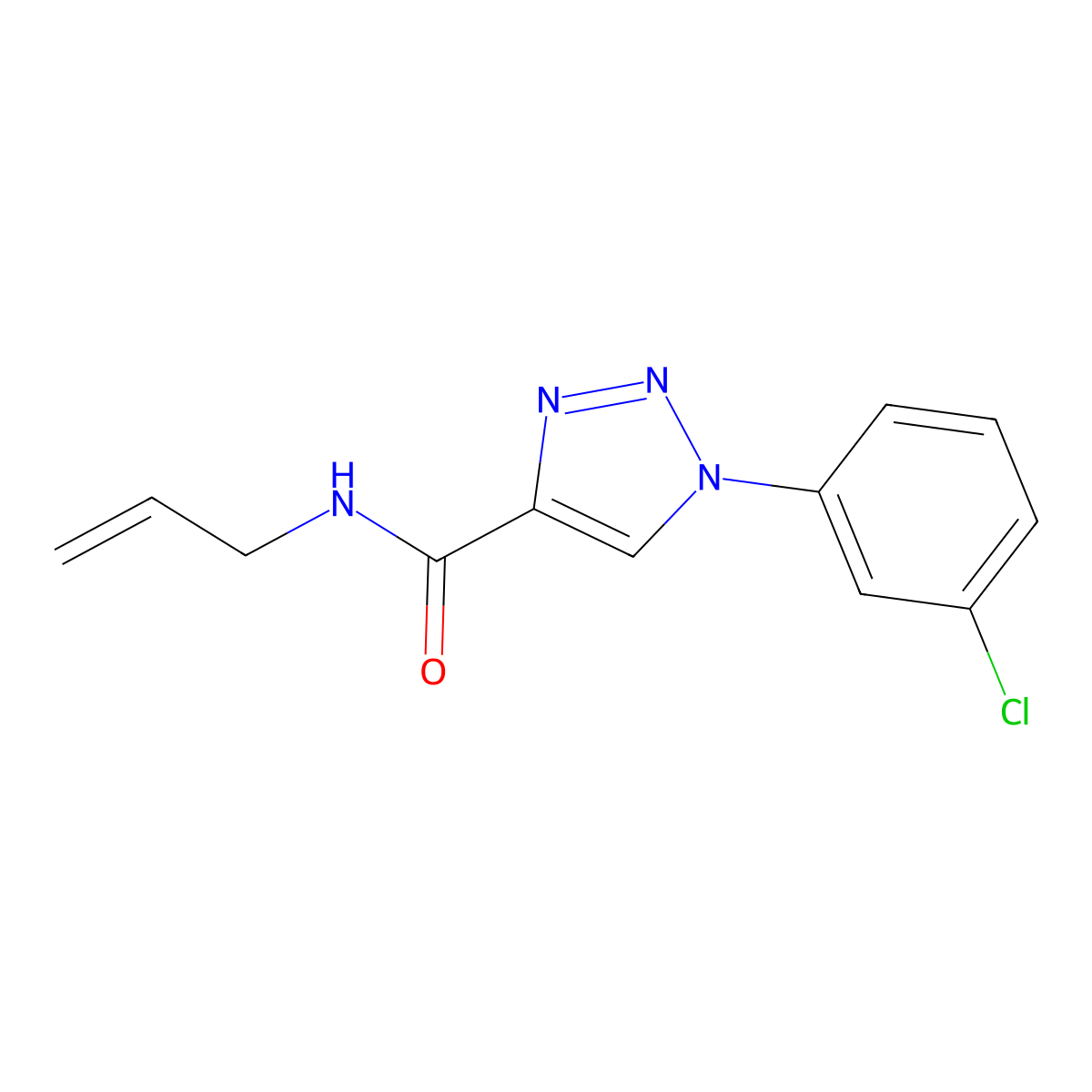 1-(3-chlorophenyl)-N-(prop-2-en-1-yl)-1H-1,2,3-triazole-4-carboxamide molecular structure, CAS 1326827-65-9