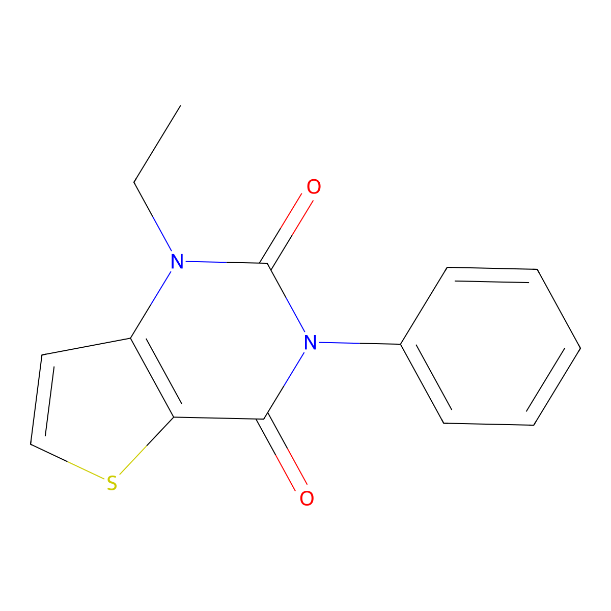 1-ethyl-3-phenylthieno[3,2-d]pyrimidine-2,4(1H,3H)-dione molecular structure, CAS 1326829-85-9