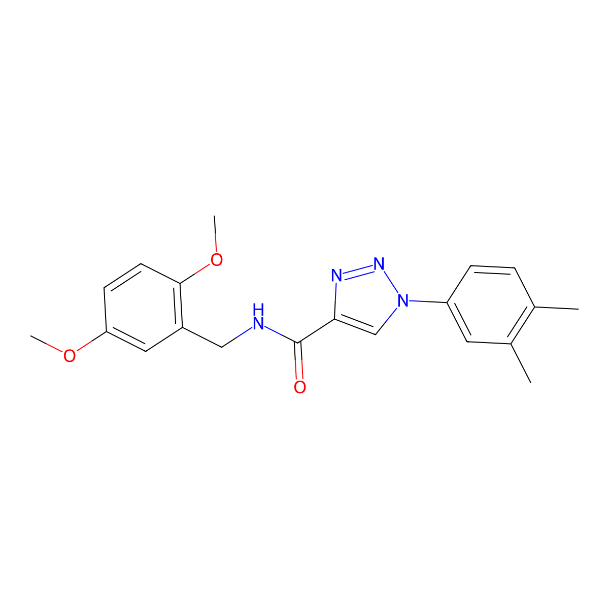 N-(2,5-dimethoxybenzyl)-1-(3,4-dimethylphenyl)-1H-1,2,3-triazole-4-carboxamide molecular structure, CAS 1326830-53-8