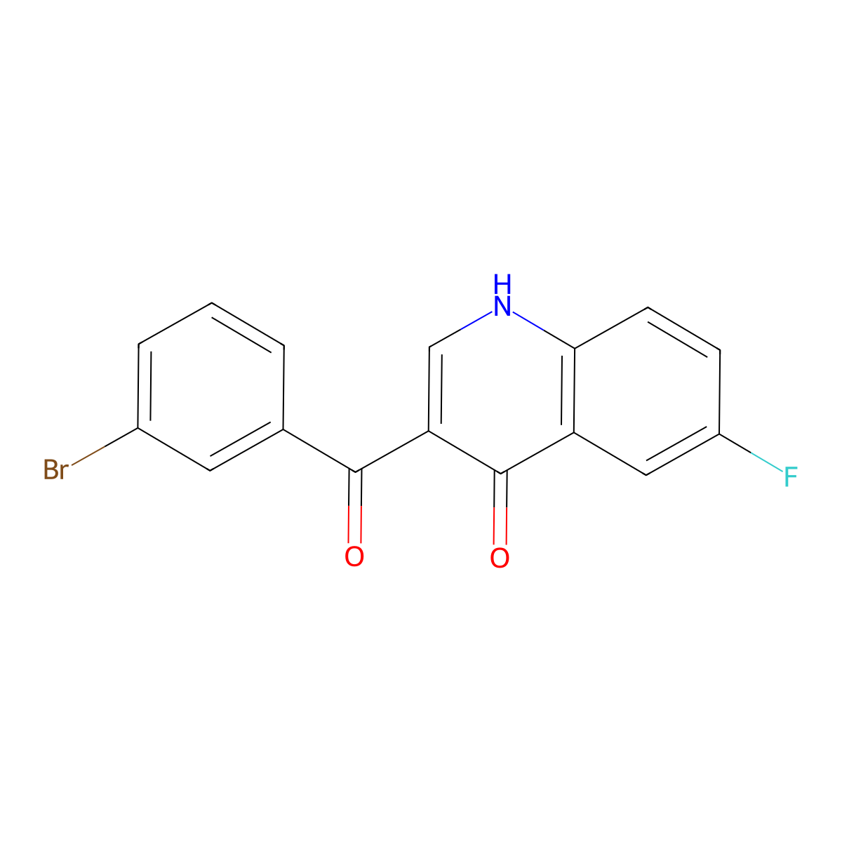 3-(3-bromobenzoyl)-6-fluoroquinolin-4(1H)-one molecular structure, CAS 1326832-66-9