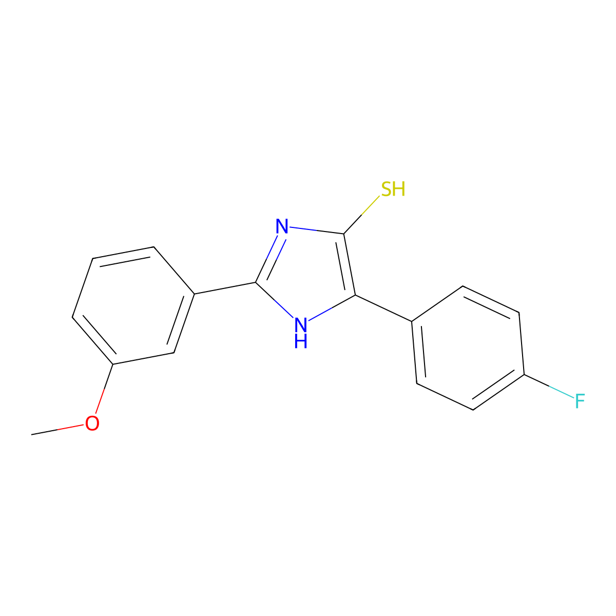 4-(4-fluorophenyl)-2-(3-methoxyphenyl)-1H-imidazole-5-thiol molecular structure, CAS 1326832-84-1