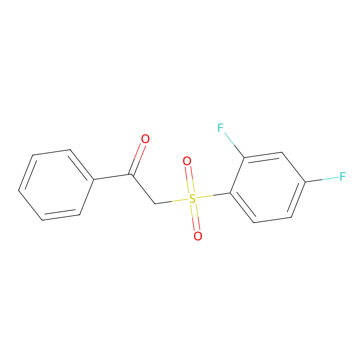 2-[(2,4-Difluorophenyl)sulfonyl]-1-phenylethanone molecular structure, CAS 1326836-88-7