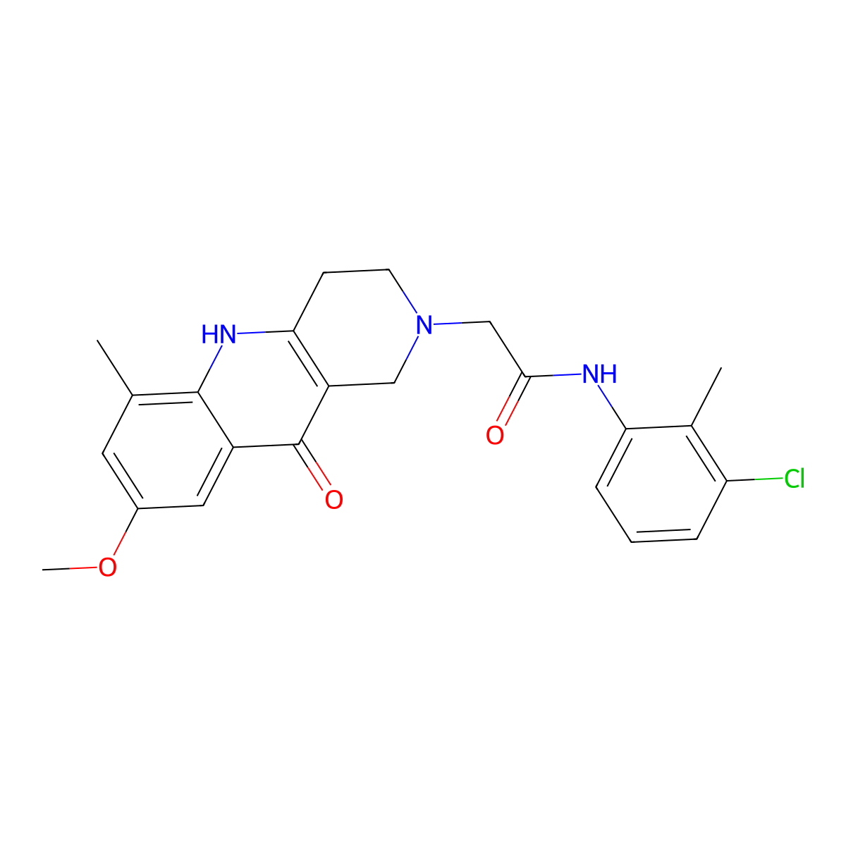 N-(3-chloro-2-methylphenyl)-2-(8-methoxy-6-methyl-10-oxo-3,4,5,10-tetrahydrobenzo[b][1,6]naphthyridin-2(1H)-yl)acetamide molecular structure, CAS 1326837-58-4