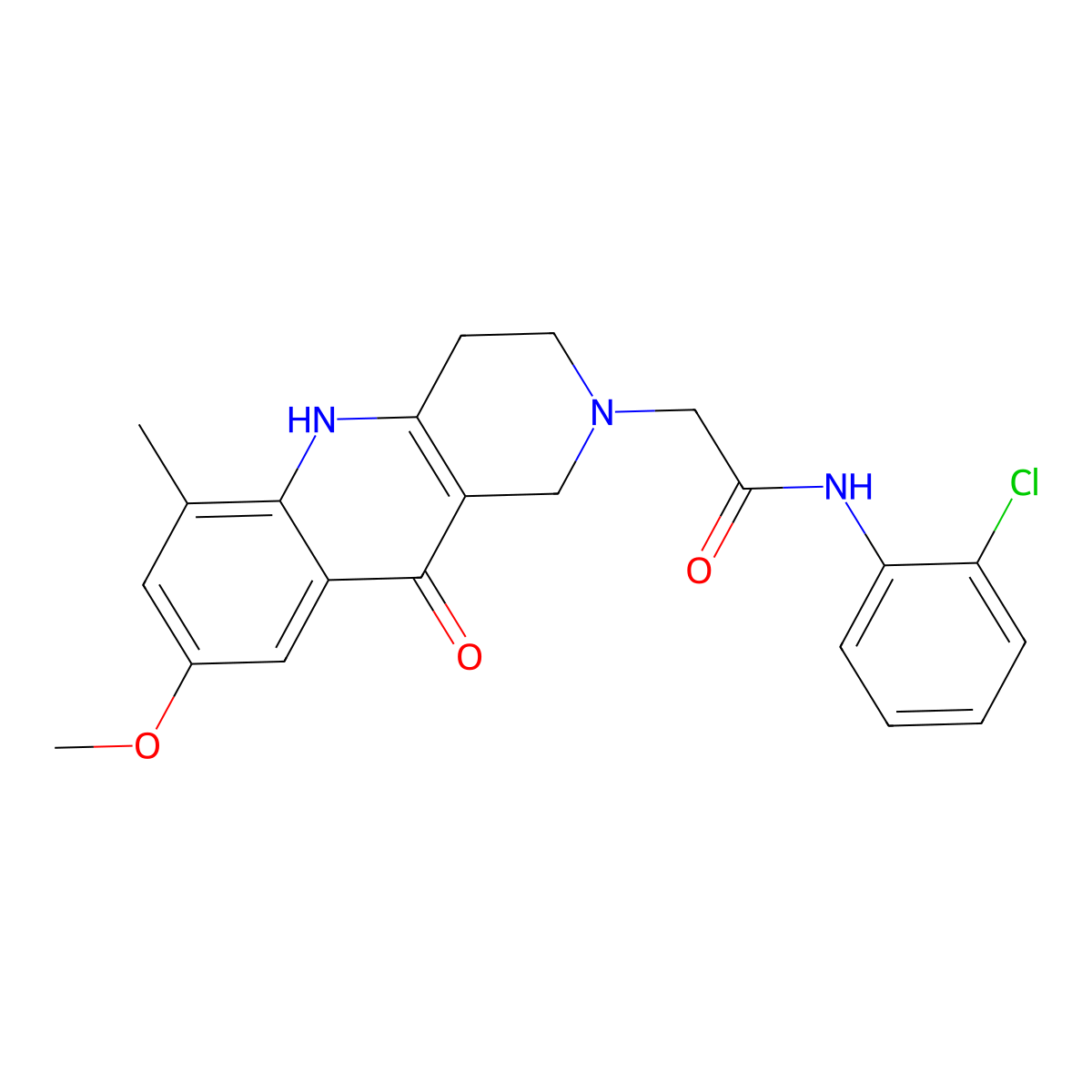 N-(2-chlorophenyl)-2-(8-methoxy-6-methyl-10-oxo-3,4,5,10-tetrahydrobenzo[b][1,6]naphthyridin-2(1H)-yl)acetamide molecular structure, CAS 1326841-46-6