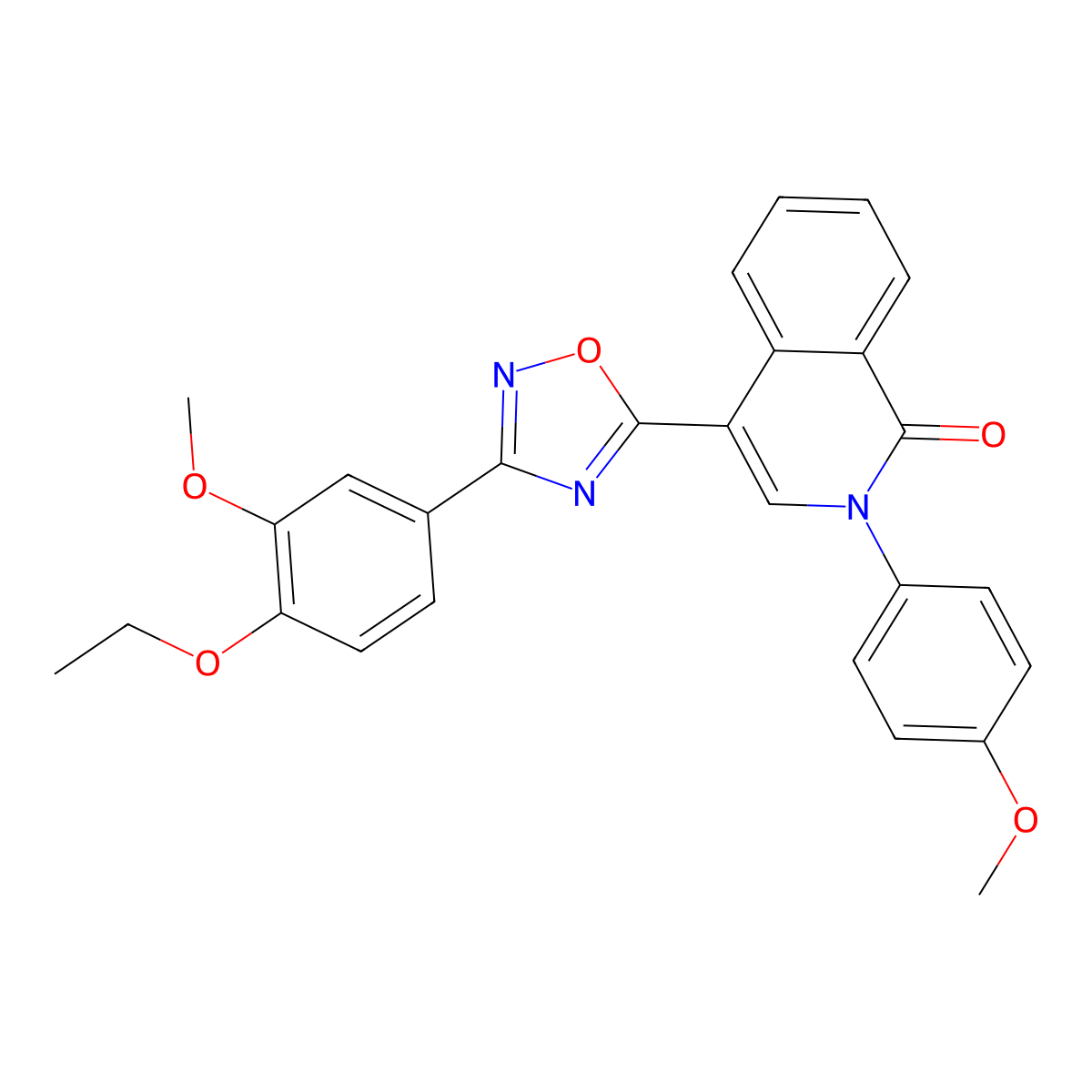 4-[3-(4-ethoxy-3-methoxyphenyl)-1,2,4-oxadiazol-5-yl]-2-(4-methoxyphenyl)isoquinolin-1(2H)-one molecular structure, CAS 1326843-18-8