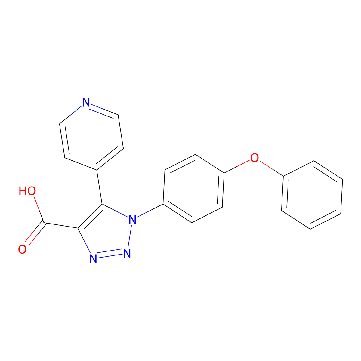 1-(4-phenoxyphenyl)-5-(pyridin-4-yl)-1H-1,2,3-triazole-4-carboxylic acid molecular structure, CAS 1326843-89-3