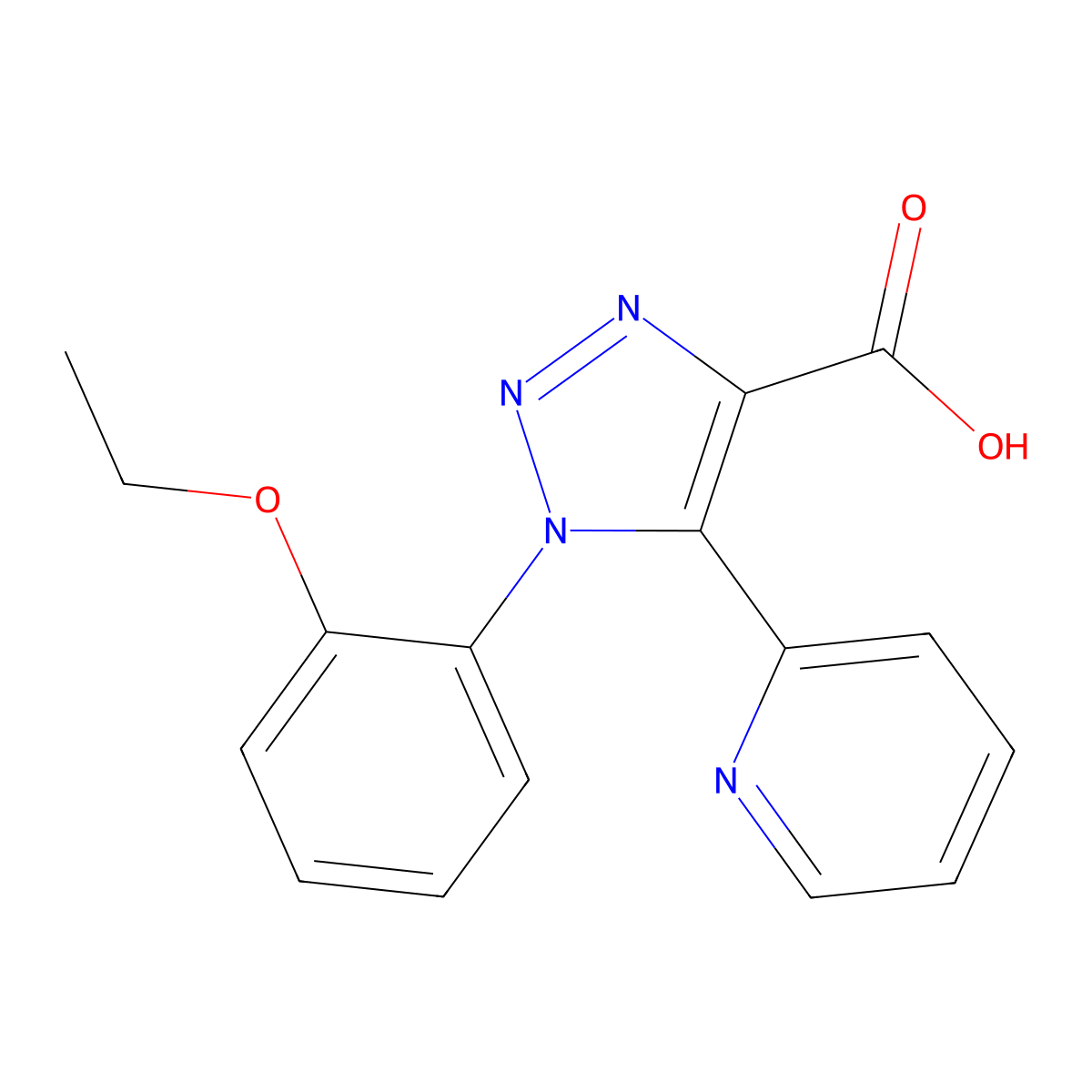 1-(2-ethoxyphenyl)-5-(pyridin-2-yl)-1H-1,2,3-triazole-4-carboxylic acid molecular structure, CAS 1326844-76-1