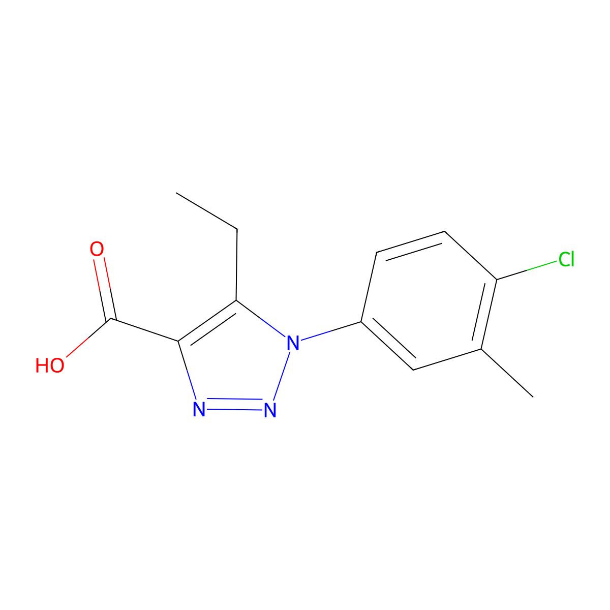 1-(4-chloro-3-methylphenyl)-5-ethyl-1H-1,2,3-triazole-4-carboxylic acid molecular structure, CAS 1326844-91-0
