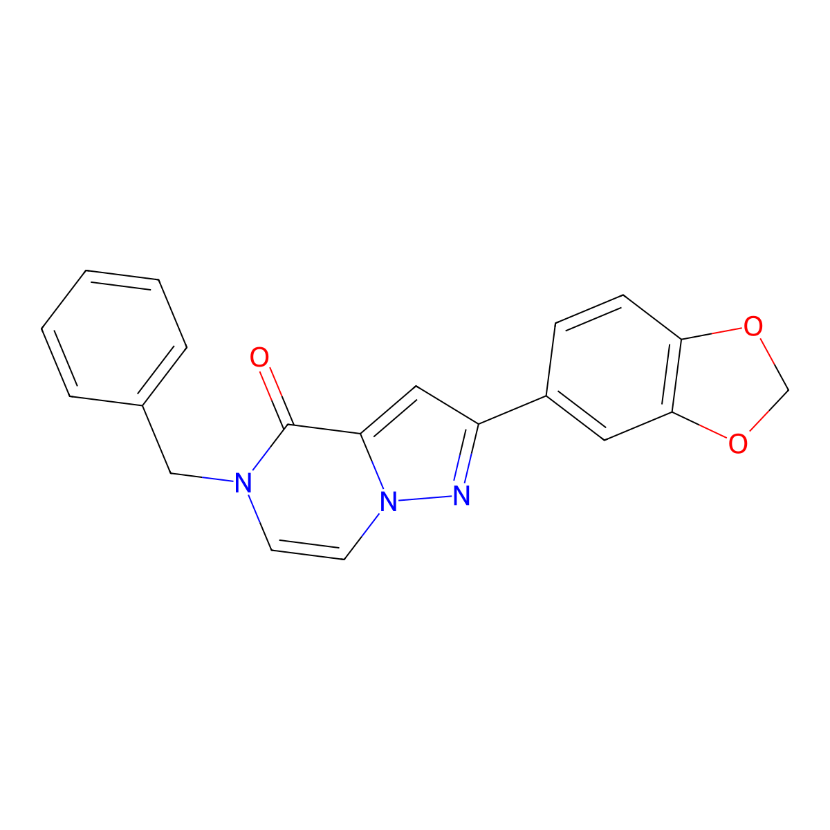 2-(1,3-benzodioxol-5-yl)-5-benzylpyrazolo[1,5-a]pyrazin-4(5H)-one molecular structure, CAS 1326844-99-8