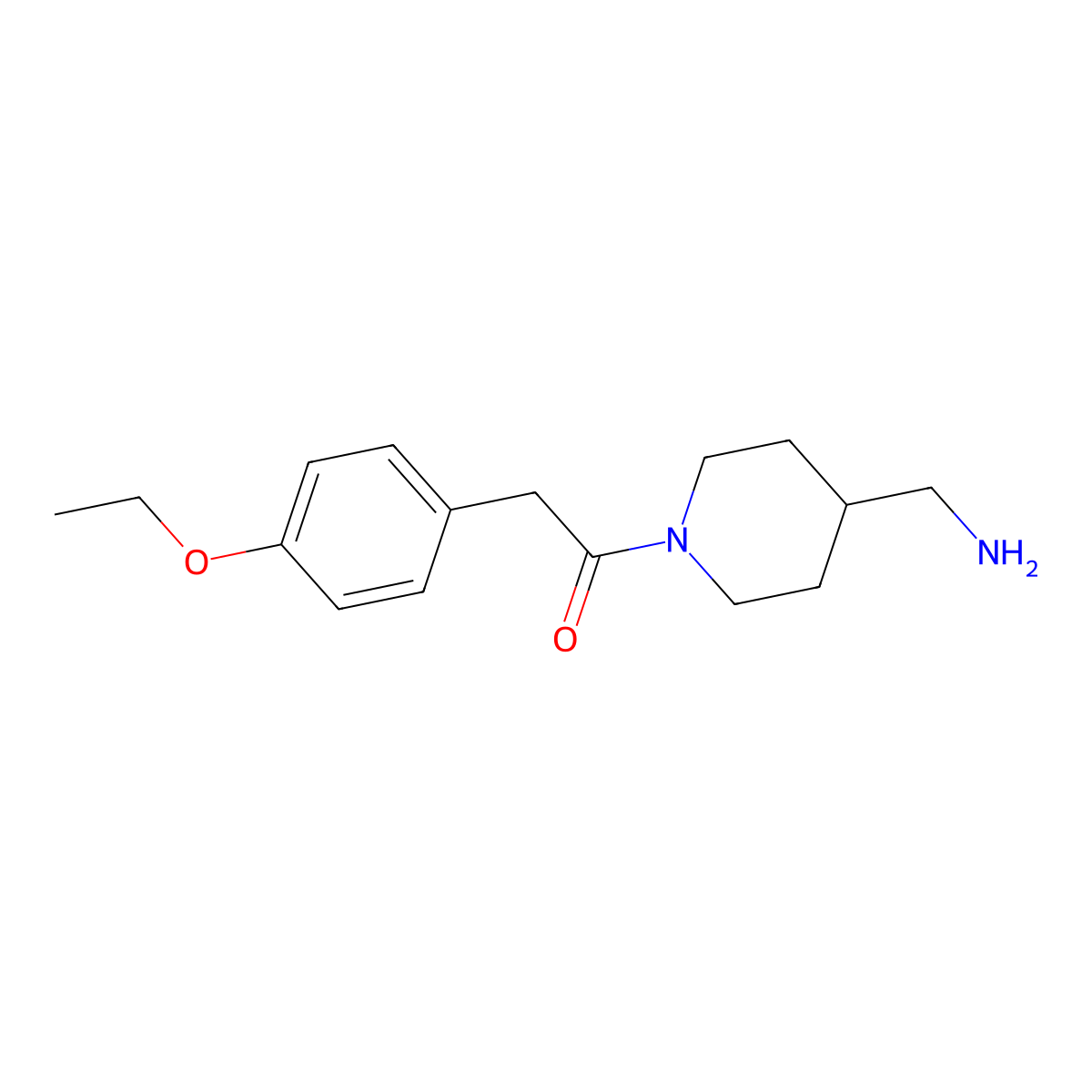 ({1-[(4-Ethoxyphenyl)acetyl]piperidin-4-yl}methyl)amine molecular structure, CAS 1326845-69-5