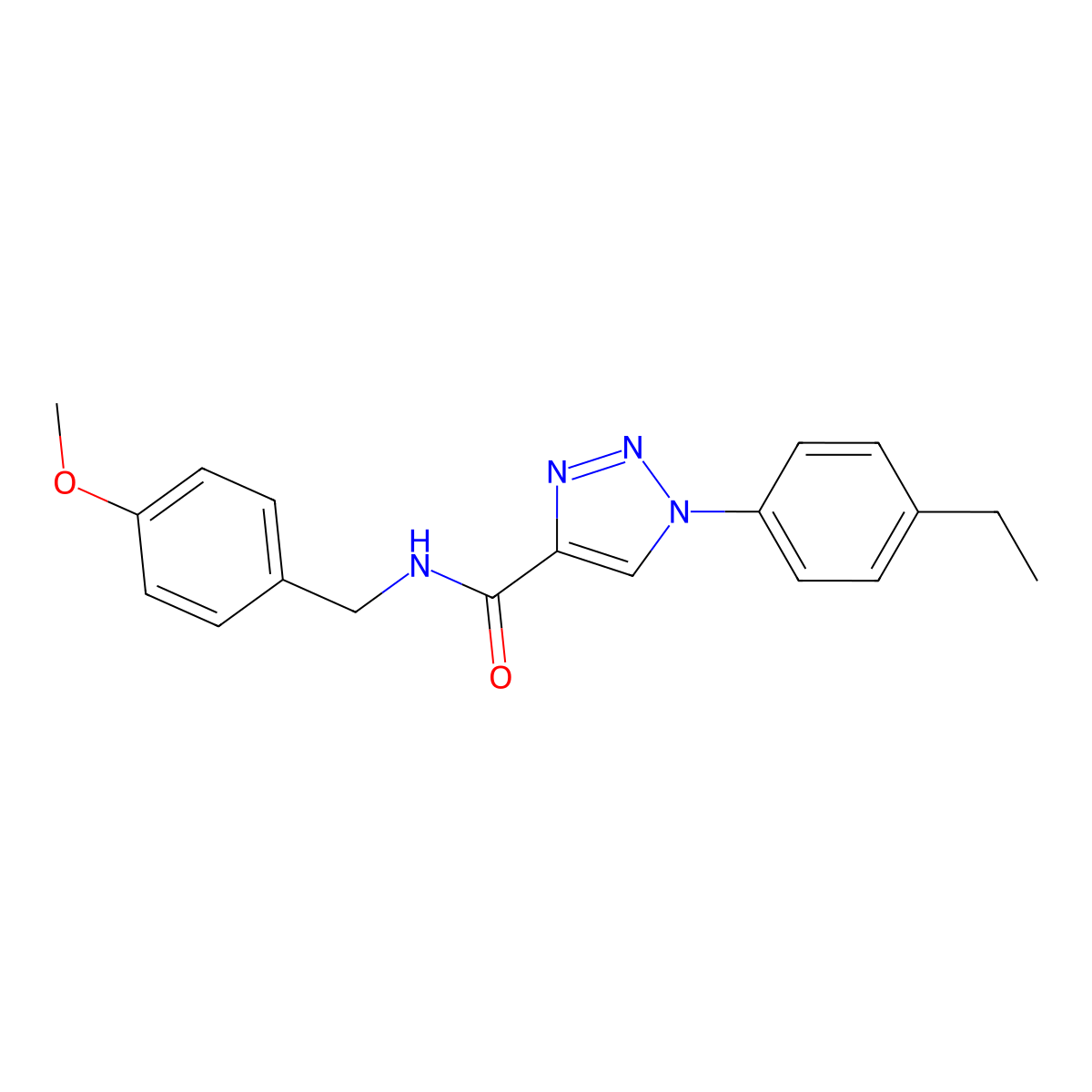 1-(4-ethylphenyl)-N-(4-methoxybenzyl)-1H-1,2,3-triazole-4-carboxamide molecular structure, CAS 1326847-45-3