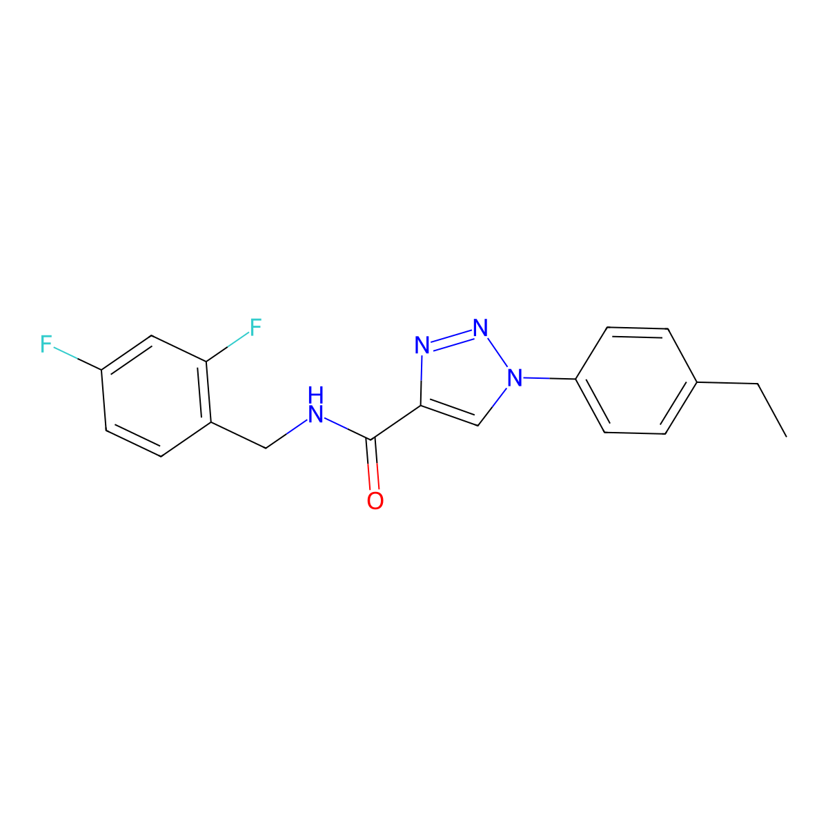N-(2,4-difluorobenzyl)-1-(4-ethylphenyl)-1H-1,2,3-triazole-4-carboxamide molecular structure, CAS 1326847-46-4