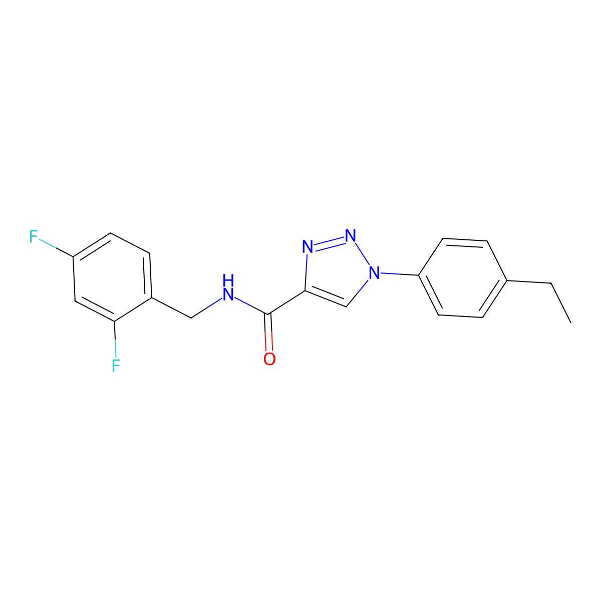 N-(2,4-difluorobenzyl)-1-(4-ethylphenyl)-1H-1,2,3-triazole-4-carboxamide molecular structure, CAS 1326847-46-4