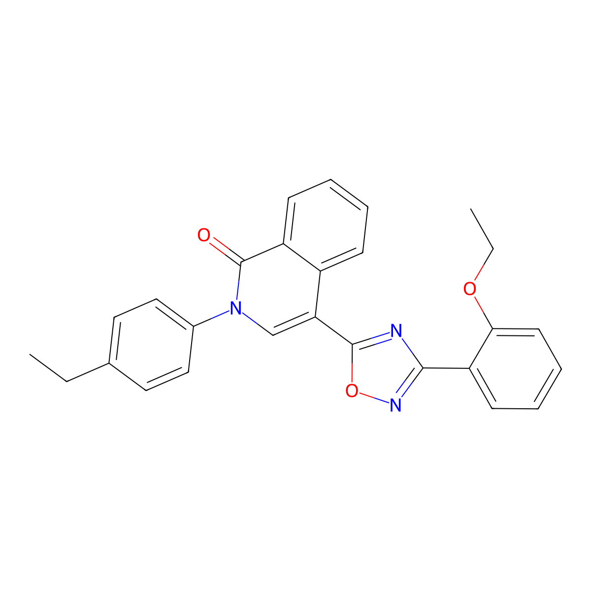 4-[3-(2-ethoxyphenyl)-1,2,4-oxadiazol-5-yl]-2-(4-ethylphenyl)isoquinolin-1(2H)-one molecular structure, CAS 1326849-62-0