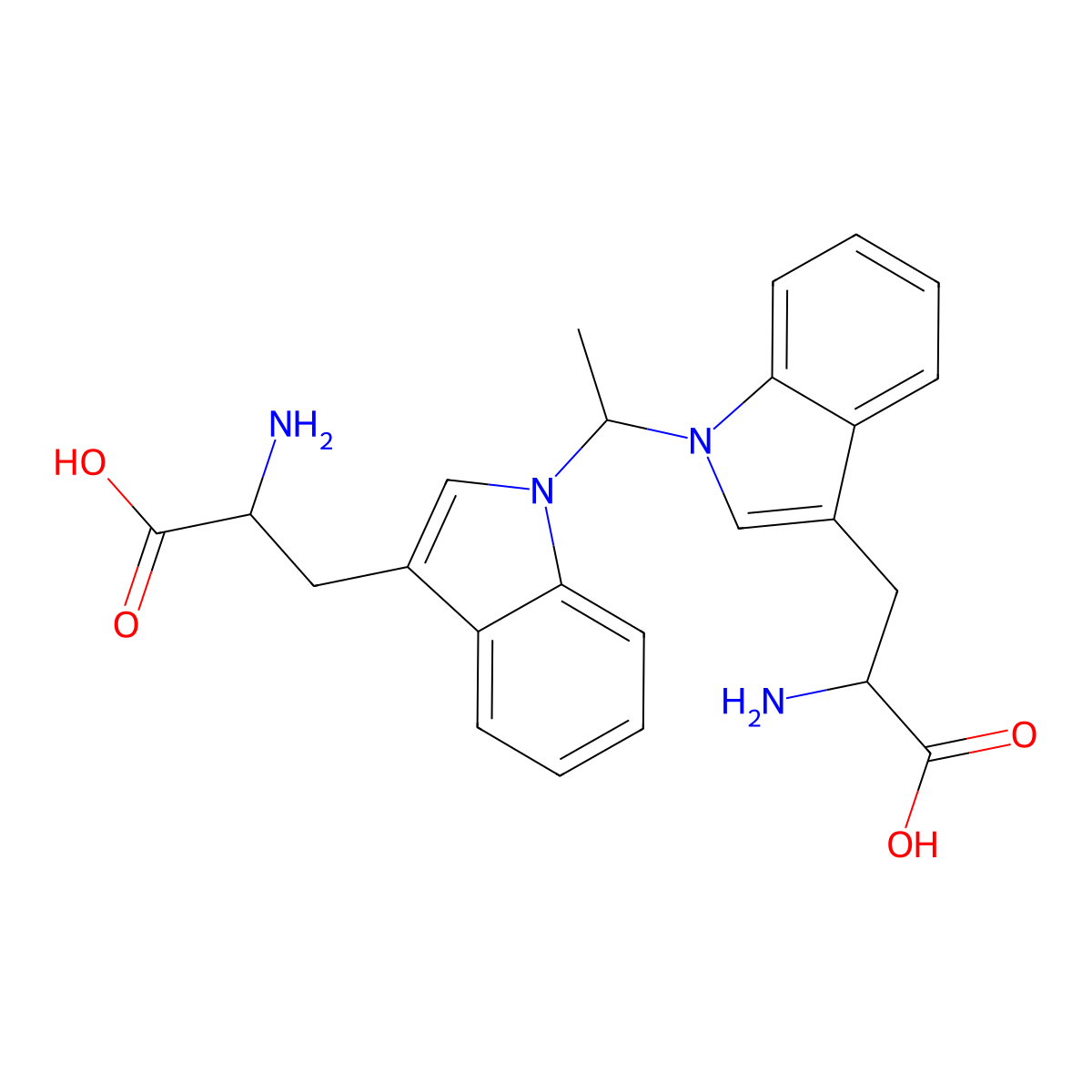 1,1'-Ethylidenebis(L-tryptophan) molecular structure, CAS 132685-02-0