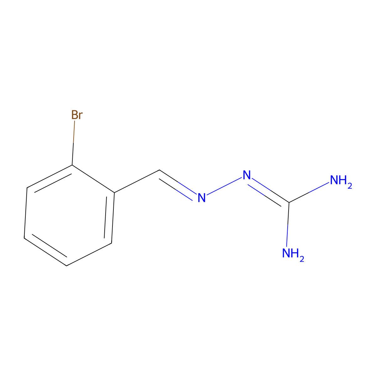 1-{[(2-Bromophenyl)methylidene]amino}guanidine molecular structure, CAS 132685-67-7