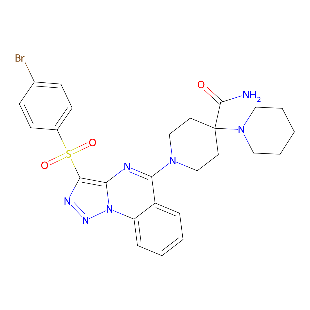 1'-[3-(4-Bromobenzenesulfonyl)-[1,2,3]triazolo[1,5-a]quinazolin-5-yl]-[1,4'-bipiperidine]-4'-carboxamide molecular structure, CAS 1326852-25-8