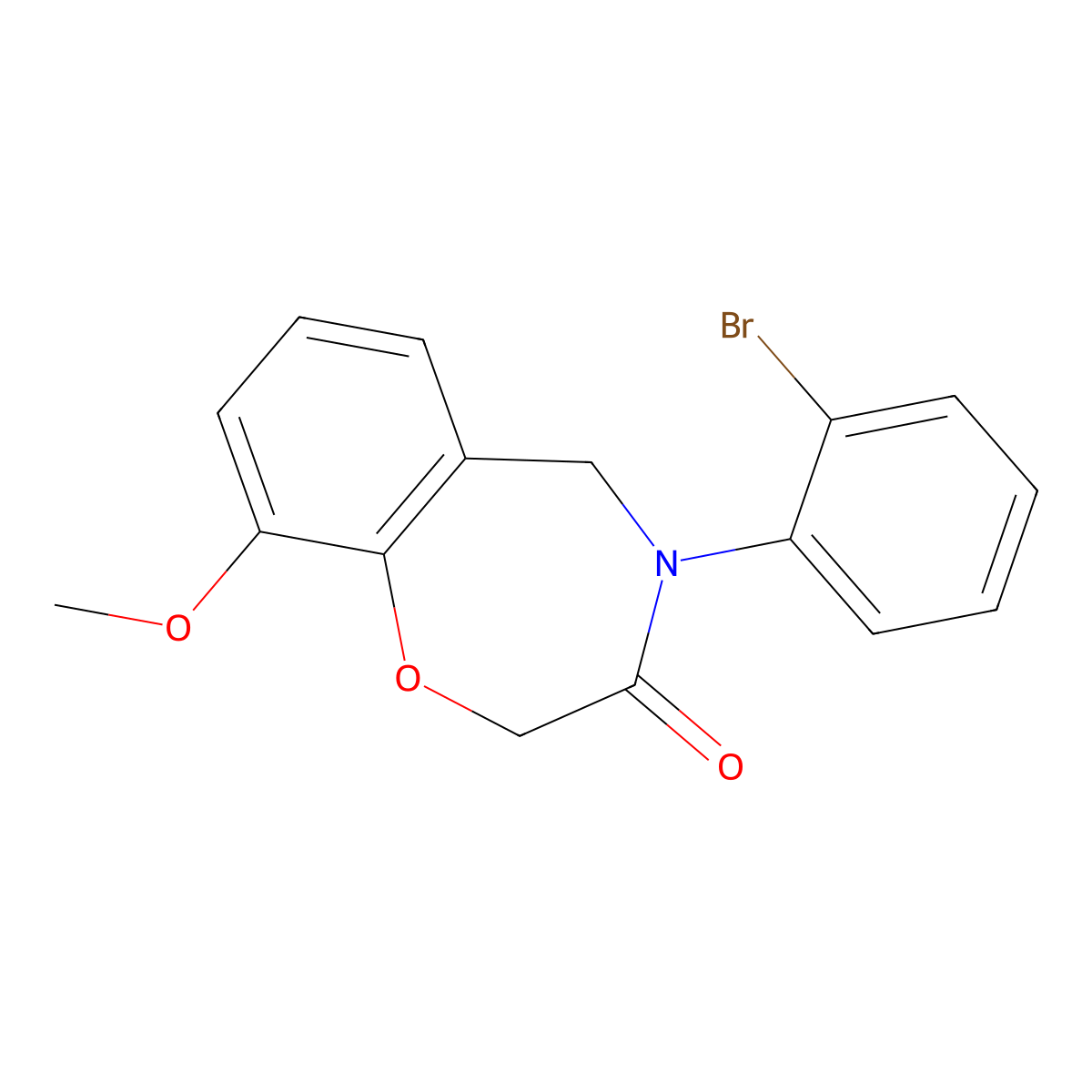 4-(2-Bromophenyl)-9-methoxy-2,3,4,5-tetrahydro-1,4-benzoxazepin-3-one molecular structure, CAS 1326852-78-1