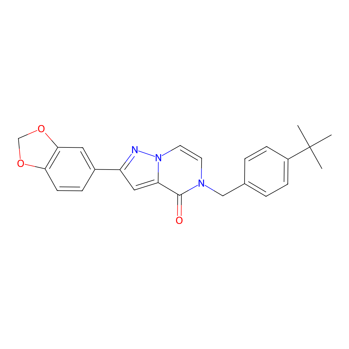 2-(1,3-benzodioxol-5-yl)-5-(4-tert-butylbenzyl)pyrazolo[1,5-a]pyrazin-4(5H)-one molecular structure, CAS 1326853-45-5