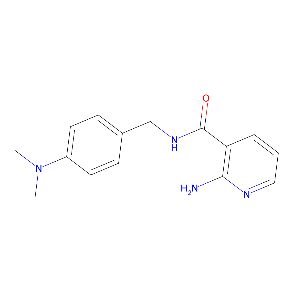 2-amino-N-[4-(dimethylamino)benzyl]pyridine-3-carboxamide molecular structure, CAS 1326854-71-0