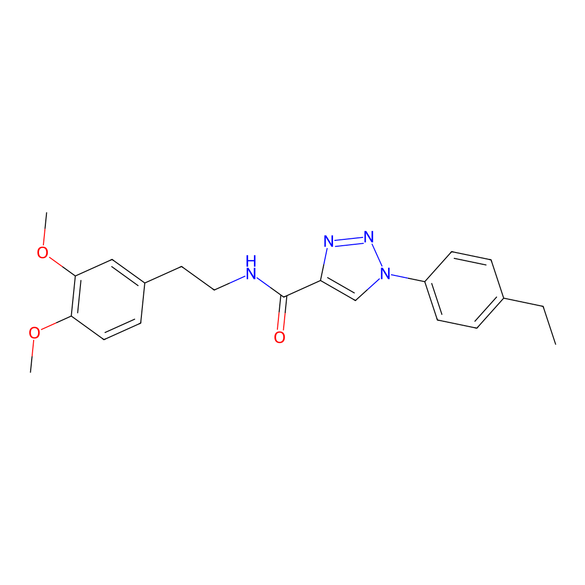 N-[2-(3,4-dimethoxyphenyl)ethyl]-1-(4-ethylphenyl)-1H-1,2,3-triazole-4-carboxamide molecular structure, CAS 1326854-85-6