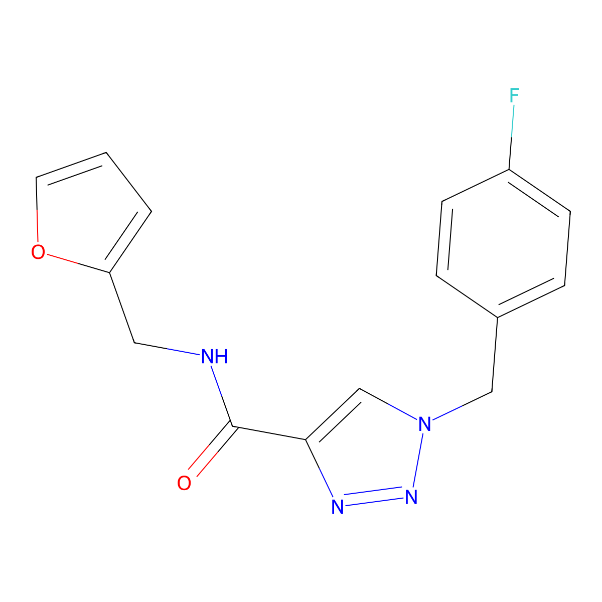 1-(4-fluorobenzyl)-N-(furan-2-ylmethyl)-1H-1,2,3-triazole-4-carboxamide molecular structure, CAS 1326857-01-5