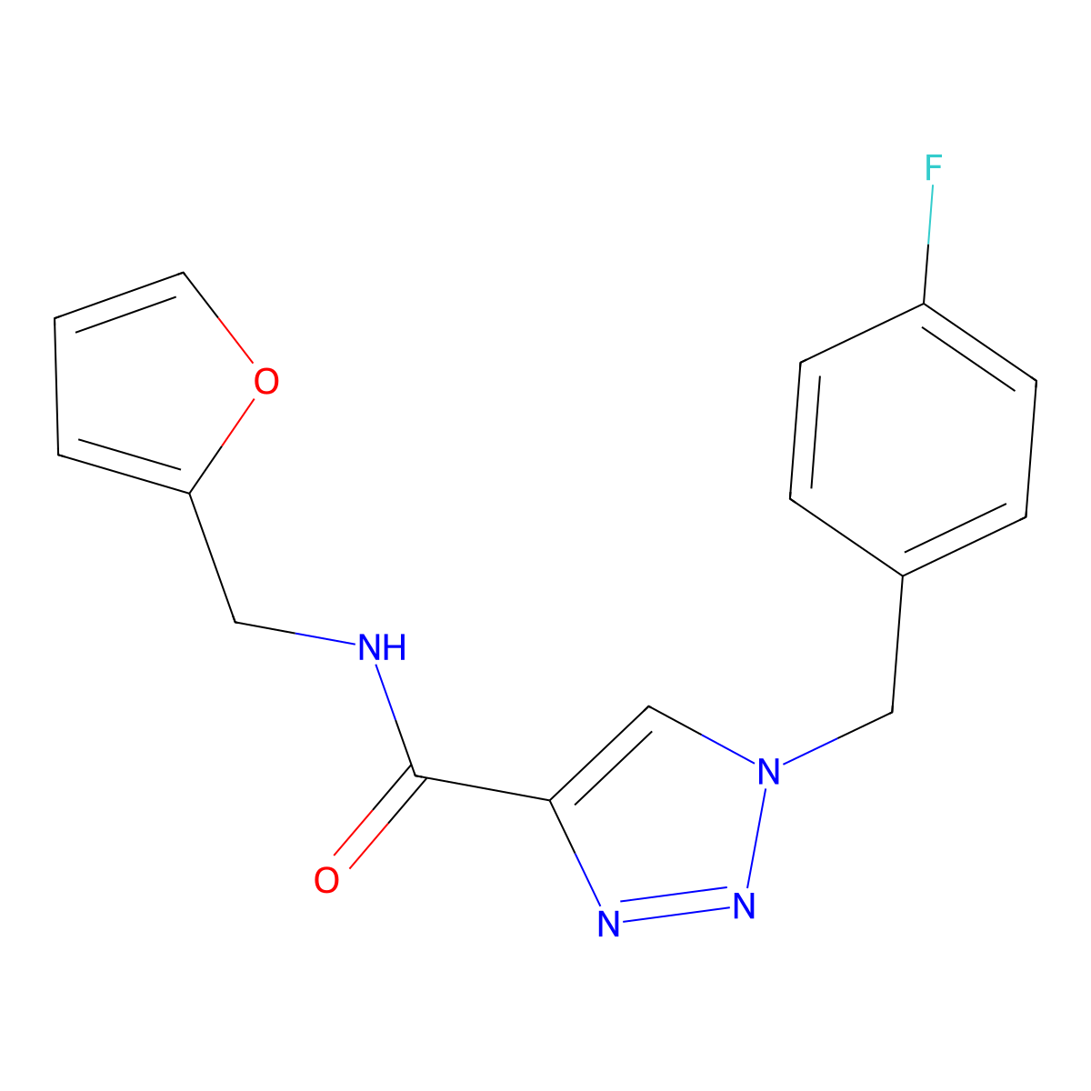 1-(4-fluorobenzyl)-N-(furan-2-ylmethyl)-1H-1,2,3-triazole-4-carboxamide molecular structure, CAS 1326857-01-5