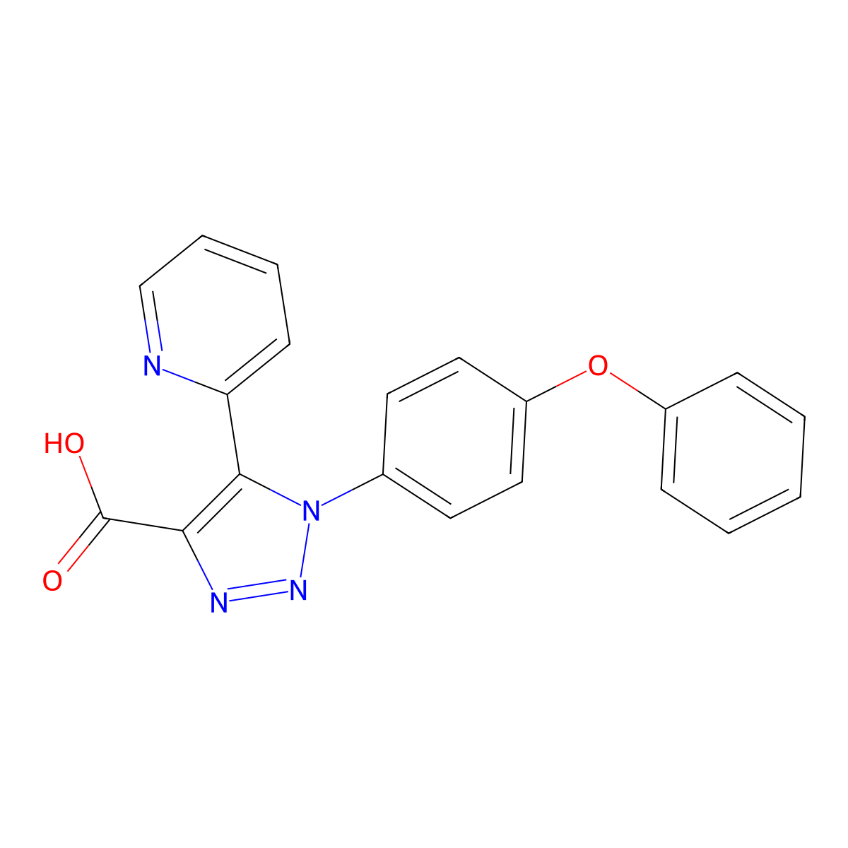 1-(4-phenoxyphenyl)-5-(pyridin-2-yl)-1H-1,2,3-triazole-4-carboxylic acid molecular structure, CAS 1326857-95-7
