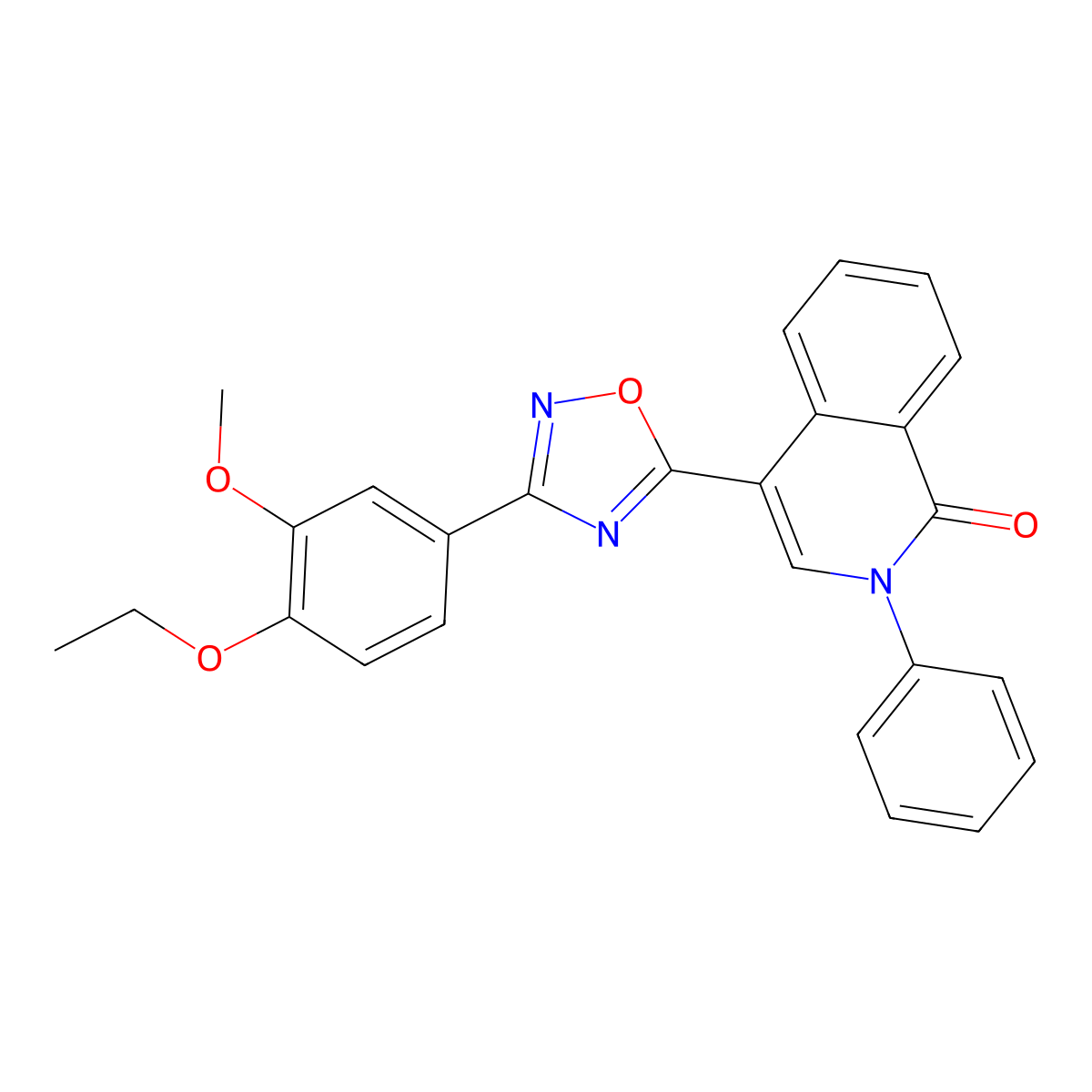 4-[3-(4-ethoxy-3-methoxyphenyl)-1,2,4-oxadiazol-5-yl]-2-phenylisoquinolin-1(2H)-one molecular structure, CAS 1326859-28-2