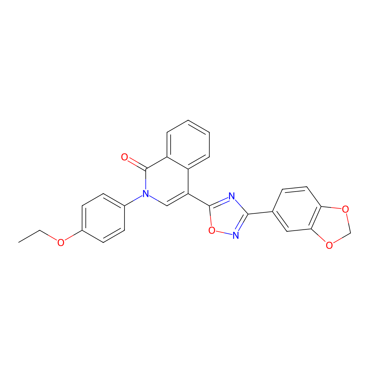 4-[3-(1,3-benzodioxol-5-yl)-1,2,4-oxadiazol-5-yl]-2-(4-ethoxyphenyl)isoquinolin-1(2H)-one molecular structure, CAS 1326859-42-0
