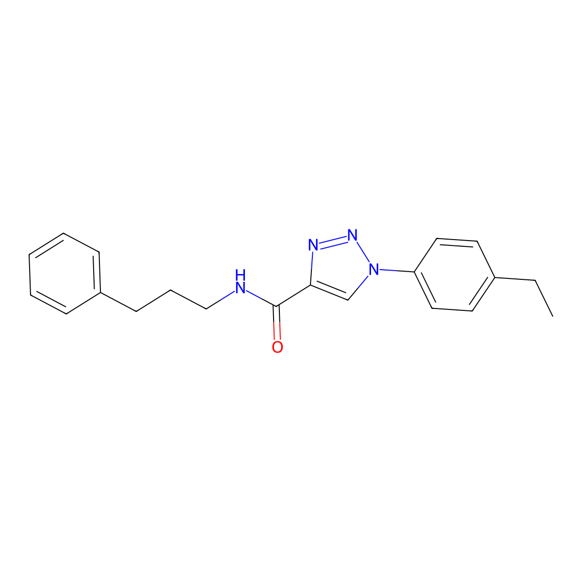 1-(4-ethylphenyl)-N-(3-phenylpropyl)-1H-1,2,3-triazole-4-carboxamide molecular structure, CAS 1326859-73-7