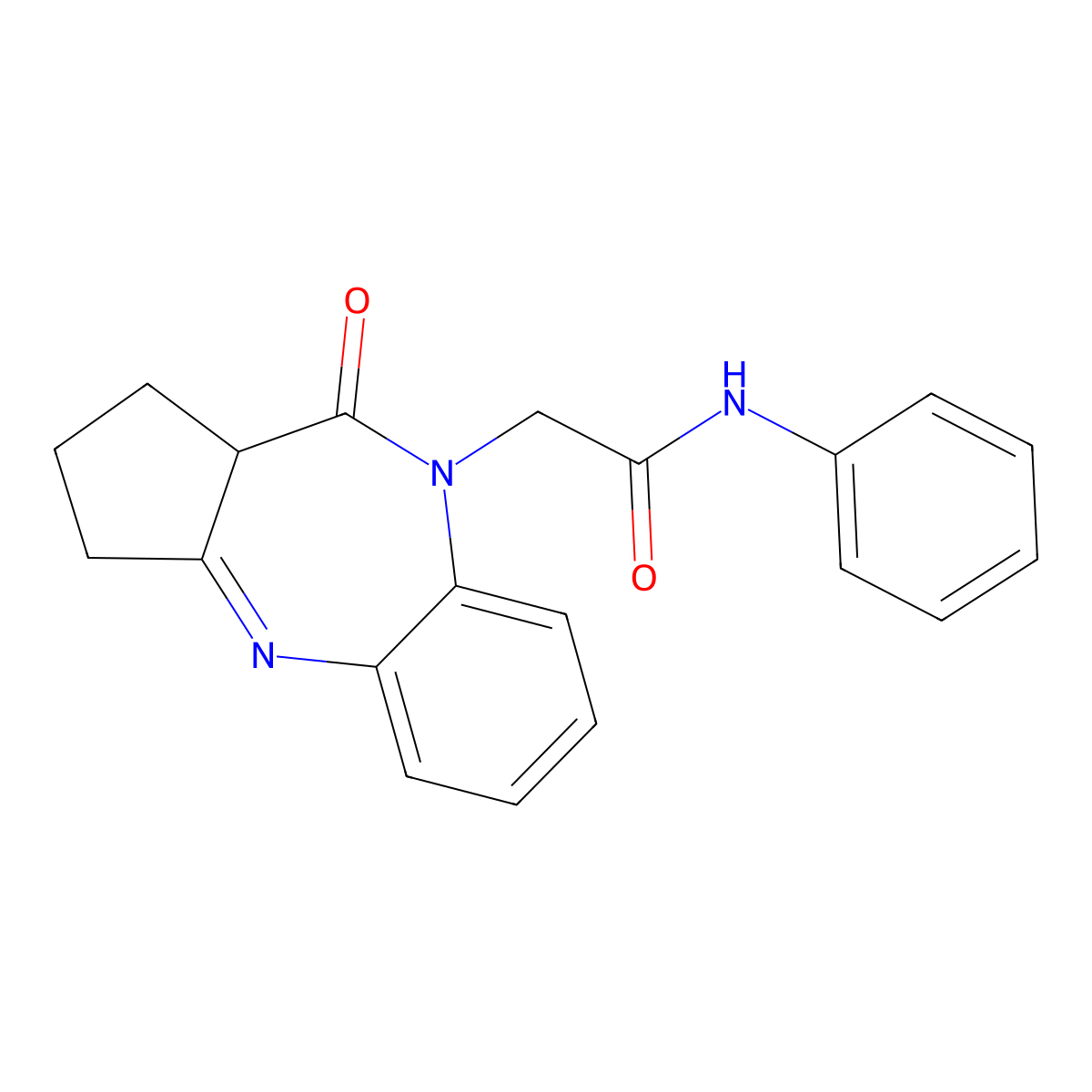 2-(4-oxo-1,2,3,3a-tetrahydrocyclopenta[c][1,5]benzodiazepin-5-yl)-N-phenylacetamide molecular structure, CAS 1326860-84-7