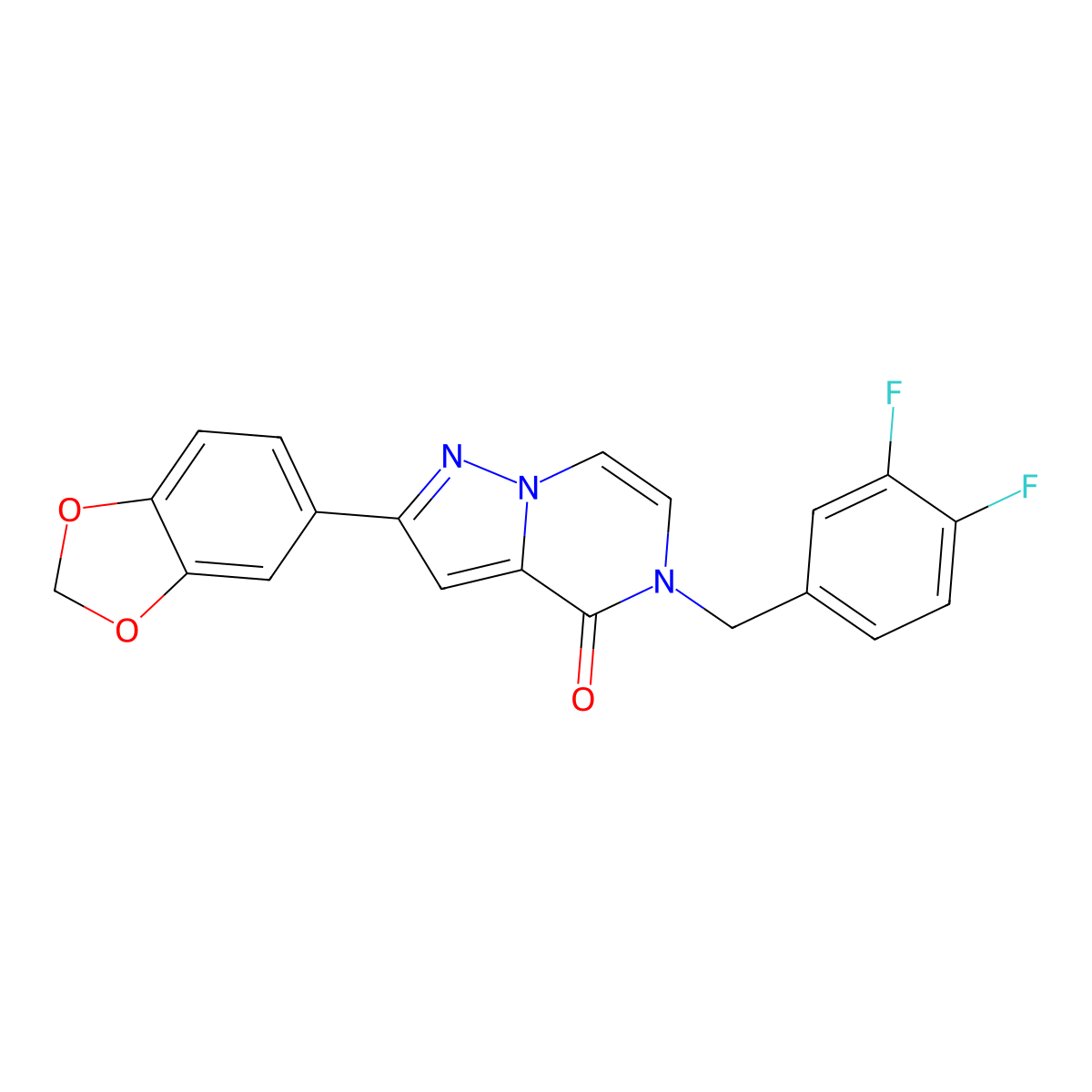 2-(1,3-benzodioxol-5-yl)-5-(3,4-difluorobenzyl)pyrazolo[1,5-a]pyrazin-4(5H)-one molecular structure, CAS 1326862-45-6