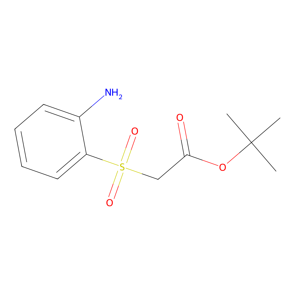 Tert-butyl [(2-aminophenyl)sulfonyl]acetate molecular structure, CAS 1326863-40-4