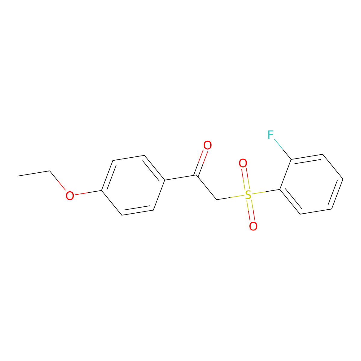 1-(4-Ethoxyphenyl)-2-[(2-fluorophenyl)sulfonyl]ethanone molecular structure, CAS 1326863-45-9