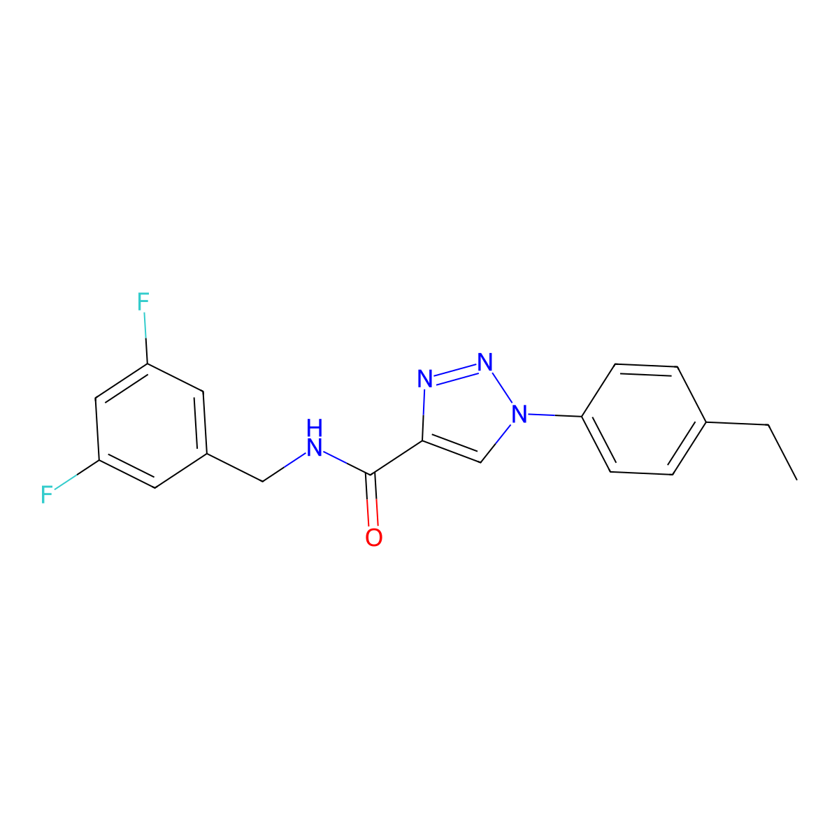 N-(3,5-difluorobenzyl)-1-(4-ethylphenyl)-1H-1,2,3-triazole-4-carboxamide molecular structure, CAS 1326864-15-6